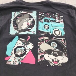Buc-Ees Buc Ees ADULT SIZE L Groovy Music Black Long Sleeve T Shirt